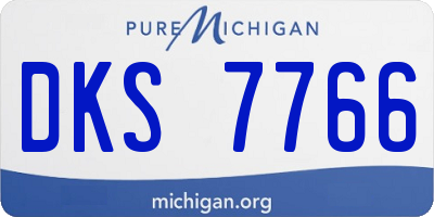 MI license plate DKS7766