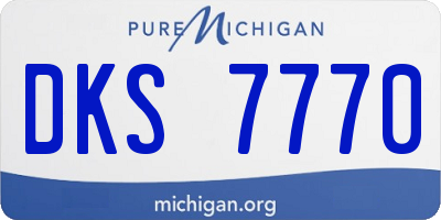 MI license plate DKS7770