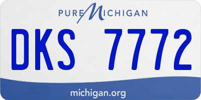 MI license plate DKS7772