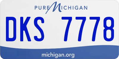 MI license plate DKS7778