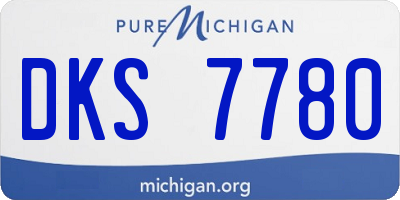 MI license plate DKS7780