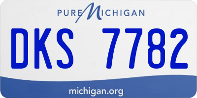 MI license plate DKS7782