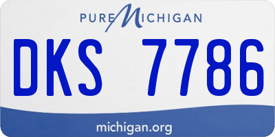 MI license plate DKS7786