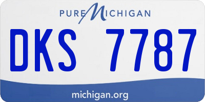 MI license plate DKS7787