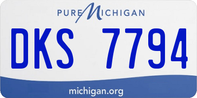 MI license plate DKS7794