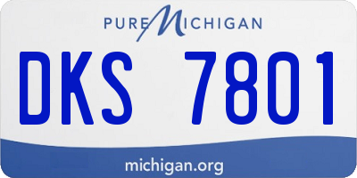 MI license plate DKS7801