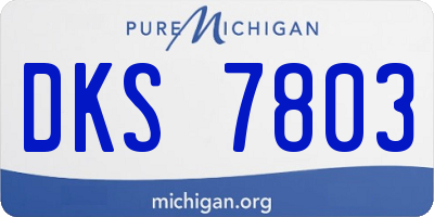 MI license plate DKS7803