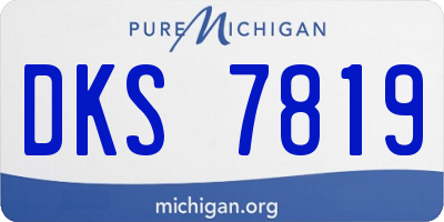 MI license plate DKS7819