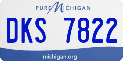 MI license plate DKS7822