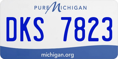 MI license plate DKS7823