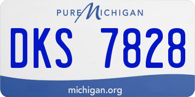 MI license plate DKS7828