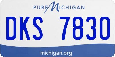 MI license plate DKS7830