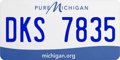 MI license plate DKS7835