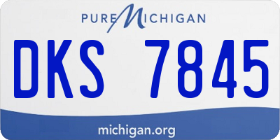 MI license plate DKS7845