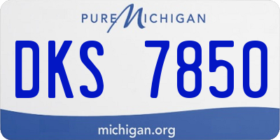 MI license plate DKS7850