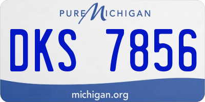 MI license plate DKS7856