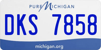 MI license plate DKS7858