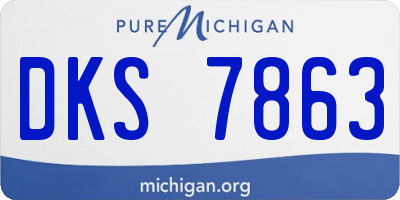 MI license plate DKS7863