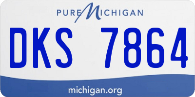 MI license plate DKS7864