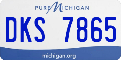 MI license plate DKS7865