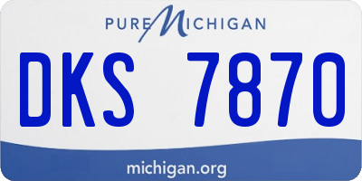 MI license plate DKS7870