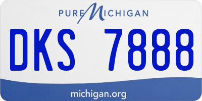 MI license plate DKS7888