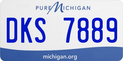 MI license plate DKS7889
