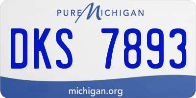 MI license plate DKS7893