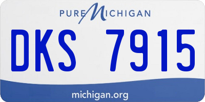 MI license plate DKS7915
