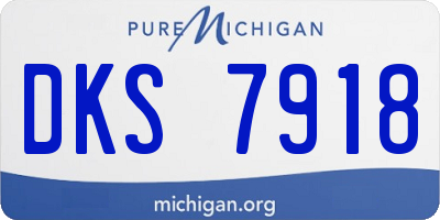 MI license plate DKS7918
