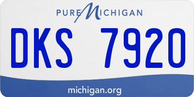 MI license plate DKS7920