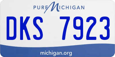 MI license plate DKS7923