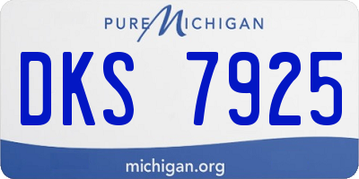 MI license plate DKS7925