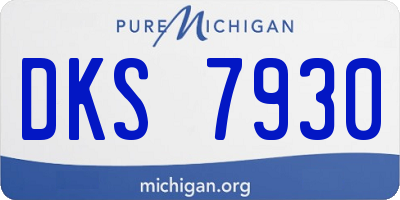 MI license plate DKS7930