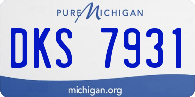 MI license plate DKS7931