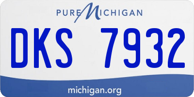 MI license plate DKS7932