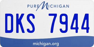 MI license plate DKS7944