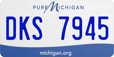 MI license plate DKS7945