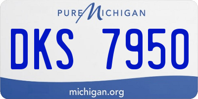 MI license plate DKS7950