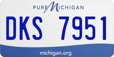 MI license plate DKS7951