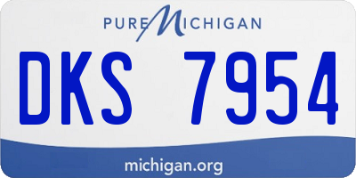 MI license plate DKS7954