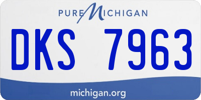 MI license plate DKS7963
