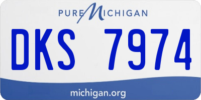 MI license plate DKS7974