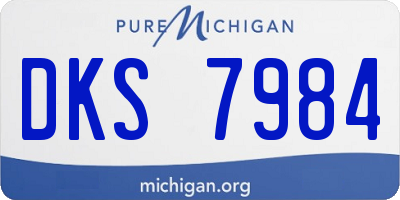 MI license plate DKS7984