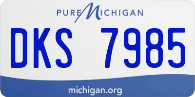 MI license plate DKS7985