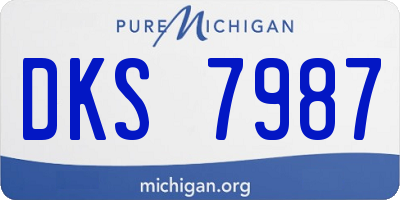 MI license plate DKS7987