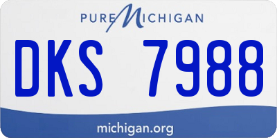 MI license plate DKS7988