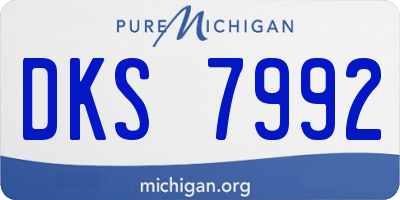 MI license plate DKS7992