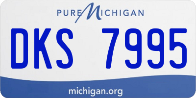 MI license plate DKS7995