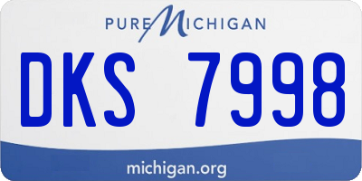 MI license plate DKS7998